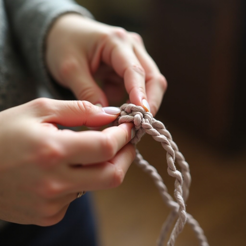 wie man ein verstellbares Armband bindet